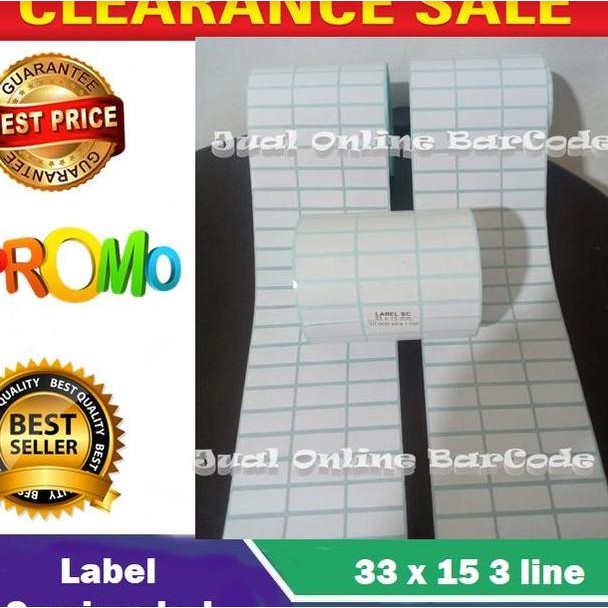 

Stiker Label Barcode Semicoated Semicode 33X15 33 X 15 3 10.