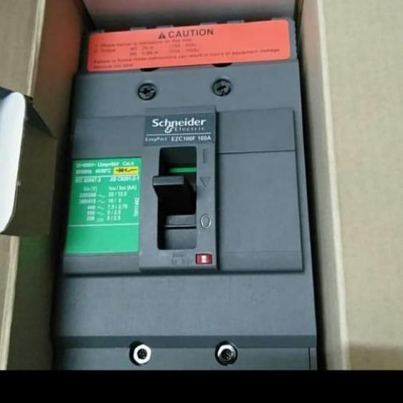 mcb breker schneider EZC 50A 60A 75A 80A 100A 3PH Original