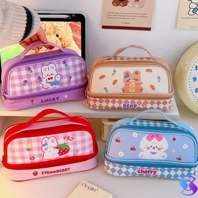 

Tempat peil berkapasitas besar/tas tik berlapis ganda