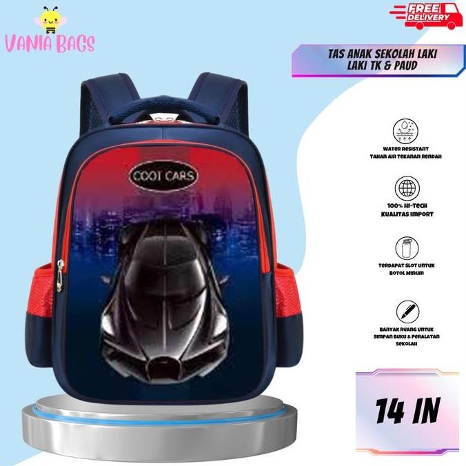 

Diskon Tas Sekolah Anak Laki Laki Tk Paud Gambar Timbul 6D Waterproof