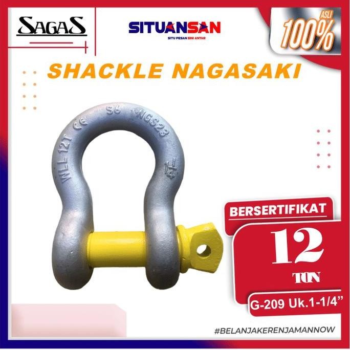 Shackle Segel omega G209 Uk.1" 8,5TON NAGASAKI sertifikat