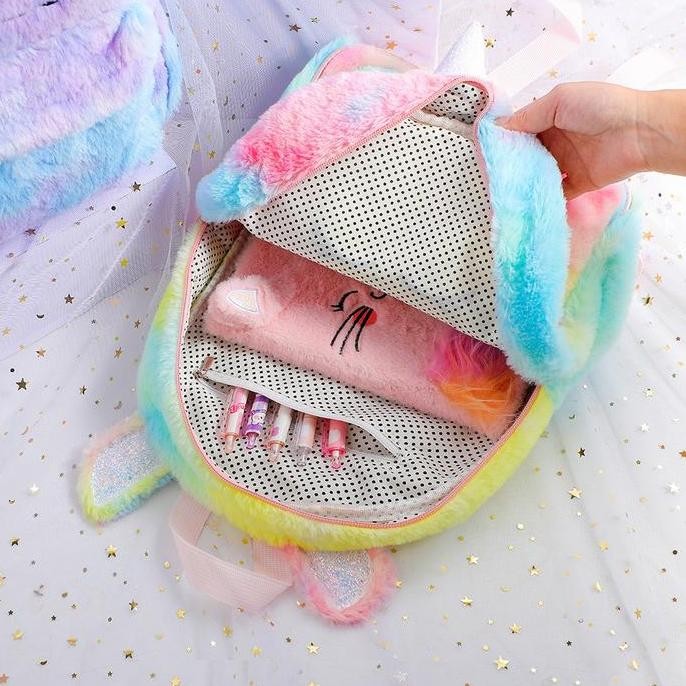 

Terjangkau Ransel Tas Unicorn Bulu Fluffy Tu083 Sekolah Tk Sd Paud Anak Perempuan