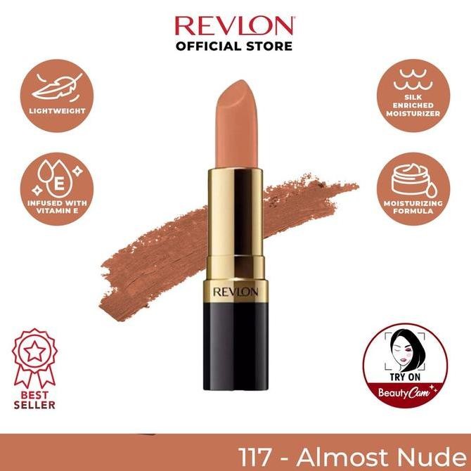 Revlon Lipstick Super Lustrous | Lipstik Matte - 117 Almost Nude
