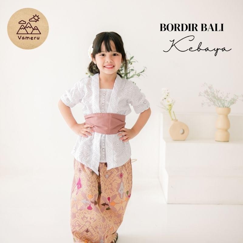 Kebaya Brokat Bali Katun Anak Bordir Baju Adat Bali Anak