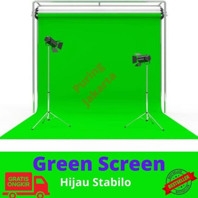 

3 meter Green Screen Hijau Stabilo,100 gsm kain furing,kain spunbond