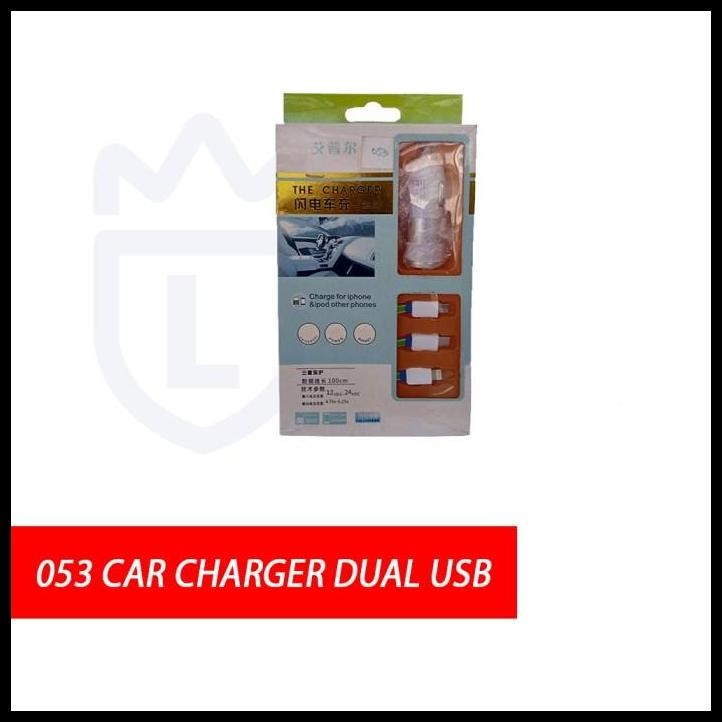 GRATIS ONGKIR CHARGER HP / CHARGER HANDPHONE MOBIL 3 KEPALA SAMSUNG APPLE NOKIA 