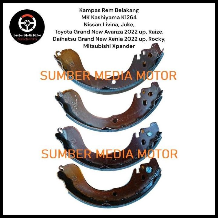 BEST DEAL MK KASHIYAMA KAMPAS REM BELAKANG K1264 NISSAN LIVINA, NISSAN JUKE, MITSUBISHI XPANDER, DAI