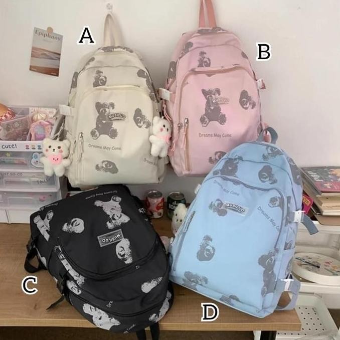 

Terjangkau Tas Ransel Korean Style Anak Remaja Cewek Impor Motif Bear