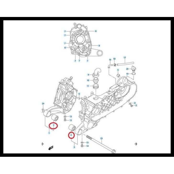 DISKON BOSH BOS SWING ARM ENGINE MOUNTING SUZUKI SPIN 125 HAYATE SKYDRIVE 125 !!!!