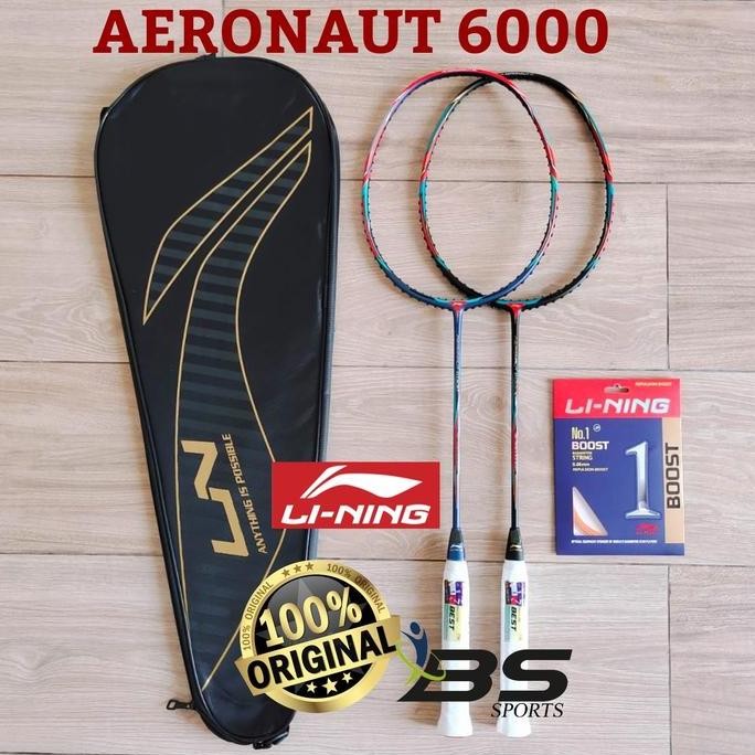 NEW RAKET BADMINTON LINING AERONAUT 6000 COMBAT 6000C ORIGINAL