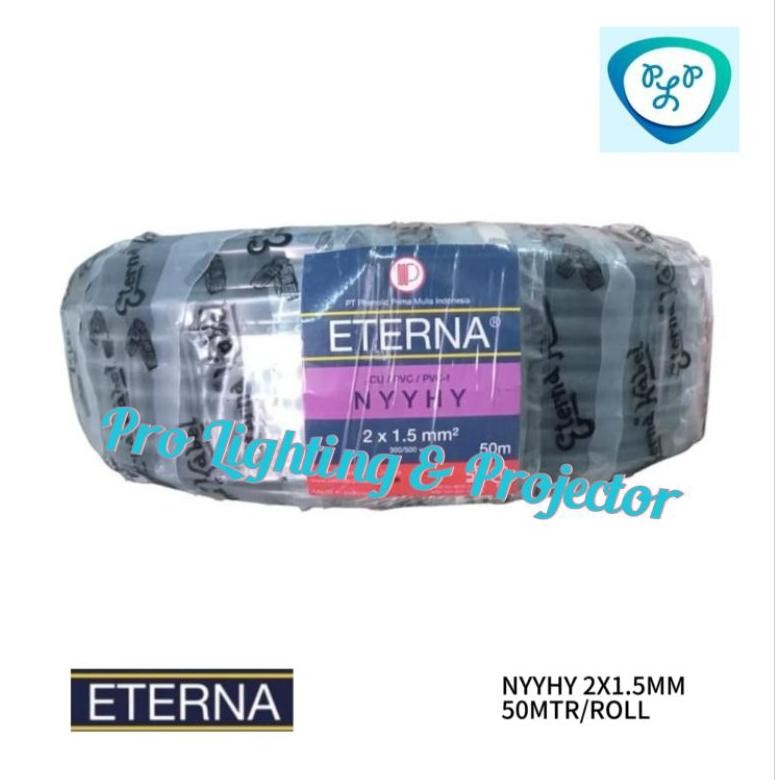 Kabel Eterna NYYHY 2X1.5 2X1,5 mm Rol 50 Meter RB8