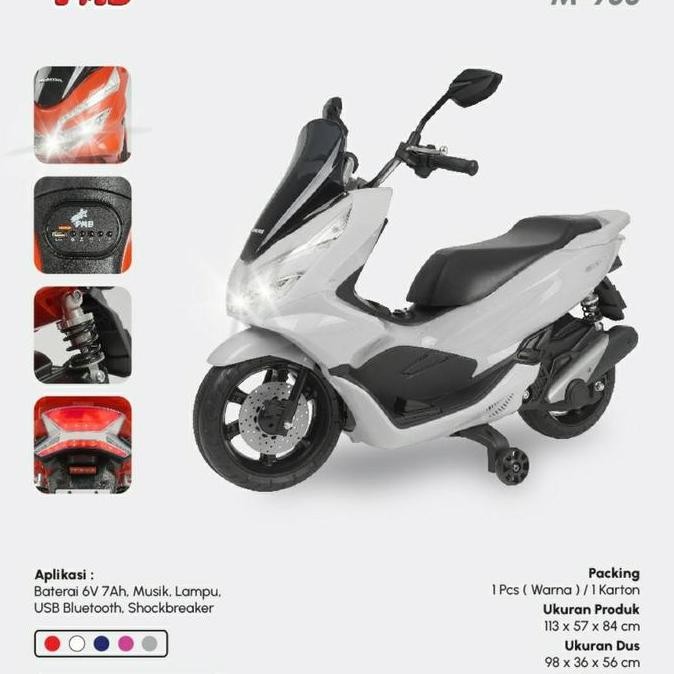 Fun- Motor Aki mainan anak PMB Honda PCX M 988 New - Biru