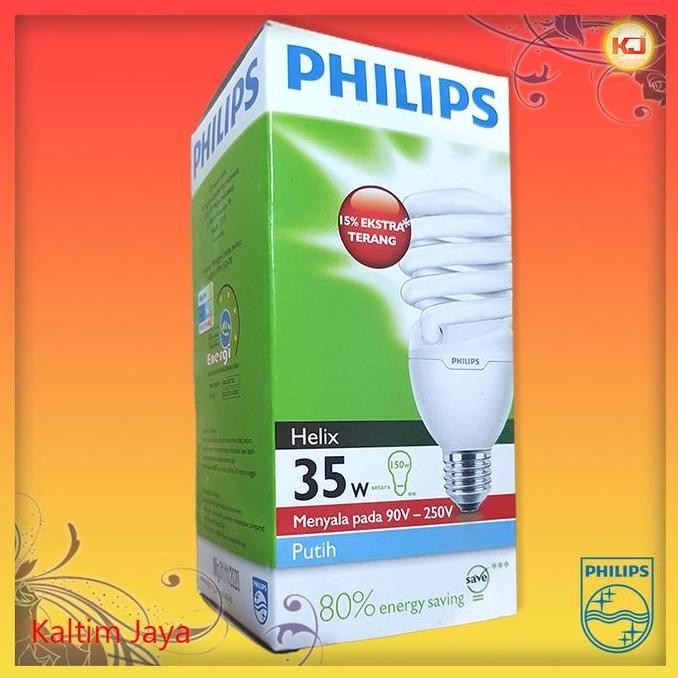 *#*#*#*#] Lampu 35W / 35 Watt Philips Tornado Putih 6500K Bohlam Ulir Spiral E27