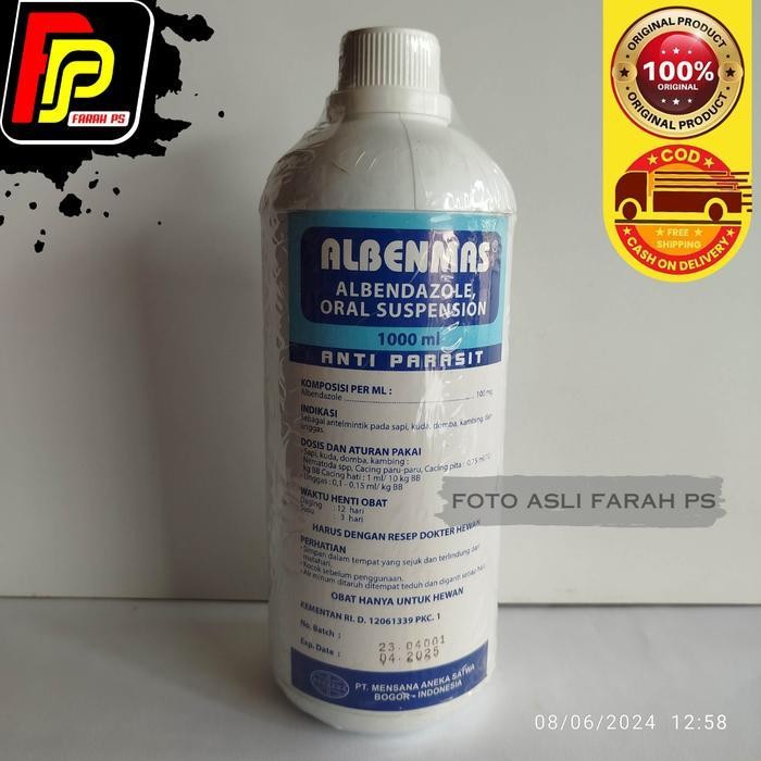 Albenmas Mensana 1 Liter Obat Cacing Hewan Ternak