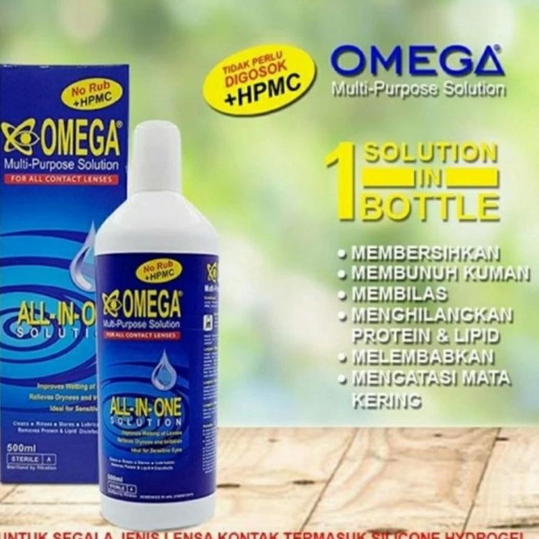 CAIRAN SOFTLENS OMEGA MULTI PURPOSE SOLUTIONS ISI 500ML KEMASAN BOTOL, Multi Purpose Solutions ND2