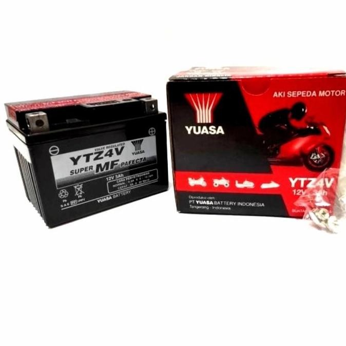 Aki Accu Motor Yamaha Mio Gt/M3/J/Soul Gt/Vixion/Soul Yuasa Ytz4V 3Ah