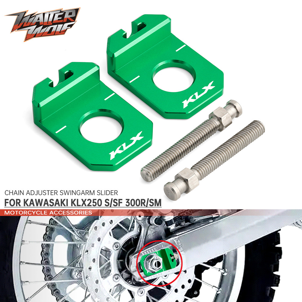 Chain Adjuster Swingarm Slider For KAWASAKI KLX250 KLX300 KLX 250 S/SF 300 R/SM 2009-2022 Motorcycle