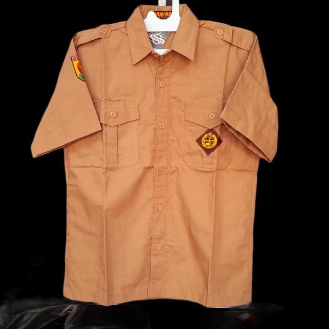 Paket Baju Pramuka Smp Atasan Pendek Bawahan Panjang Pria Famatex Promo
