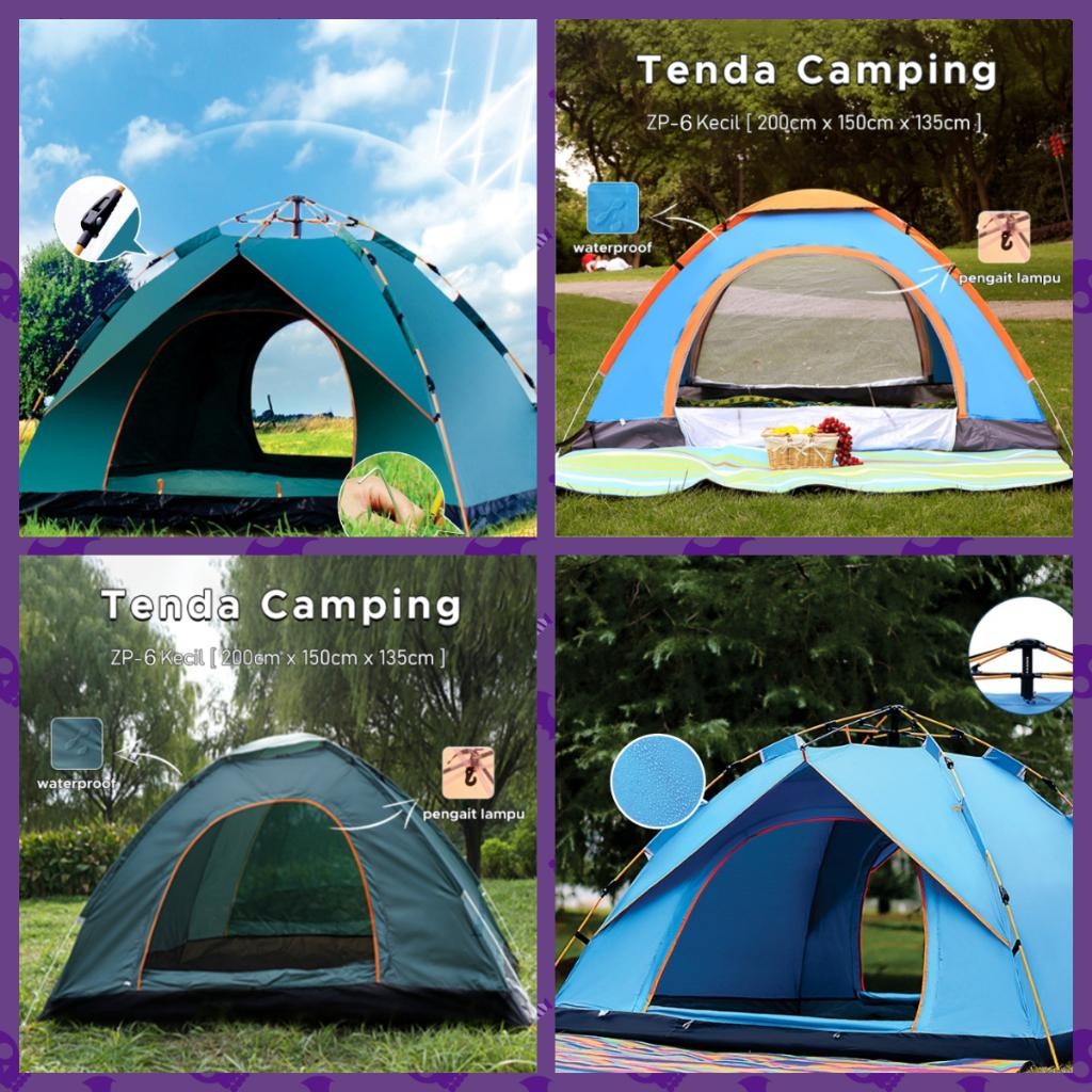 Tenda Camping Outdoor Serbaguna ZP-6 dan ZP-8 DS88