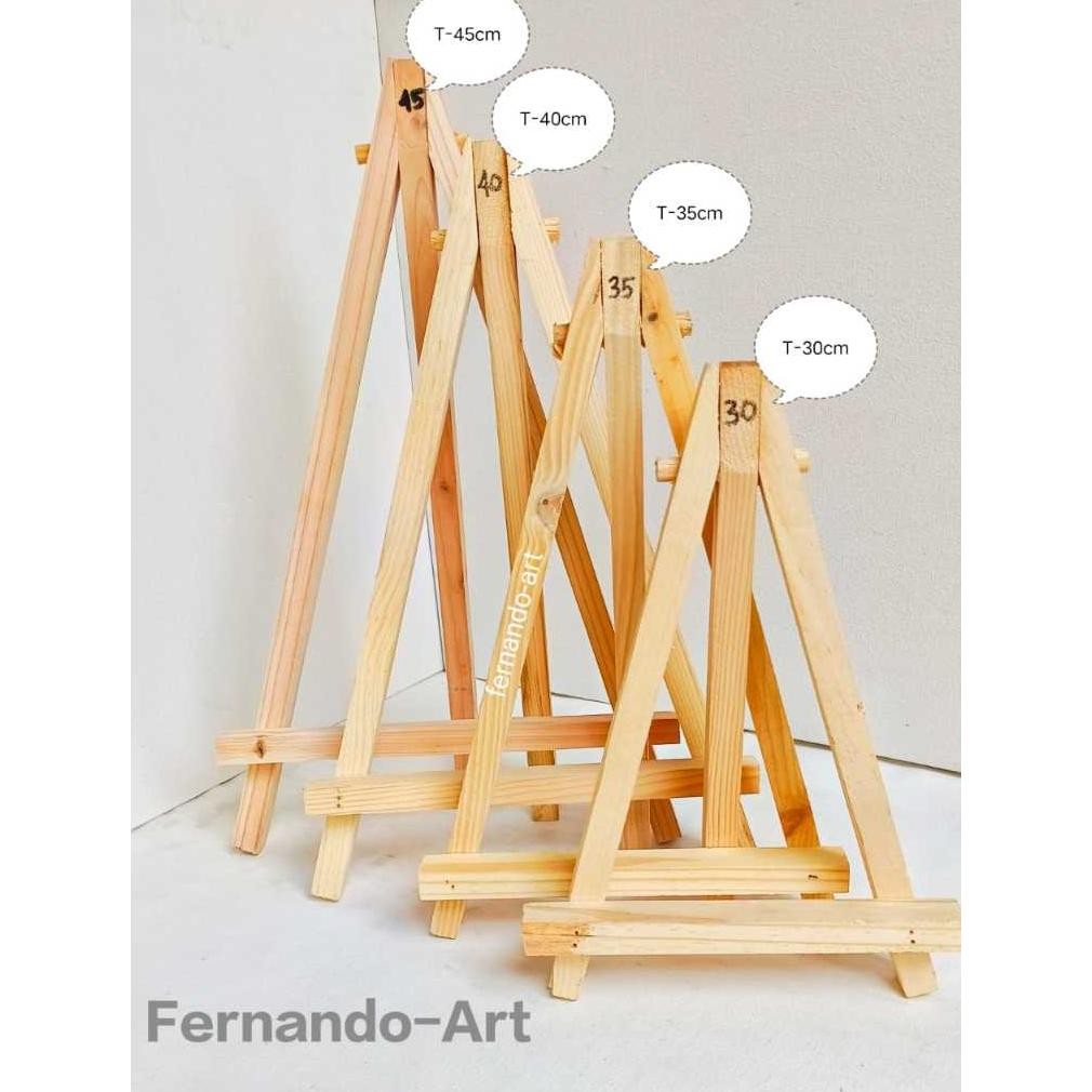 

Easel Mini Bino Jumbo 30x20sd40x24cm /Tripod Lukisan Mini Kayu Jumbo Bino 30x20sd40x24cm