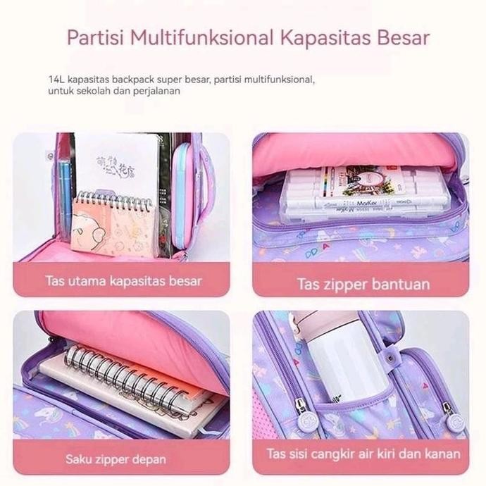 

Miliki Shizuka - Tas Ransel Sekolah/Tas Sekolah Anak Perempuan Anti Air Korea Sd Smp Sma Pelangi/Backpack Free Gantungan Import