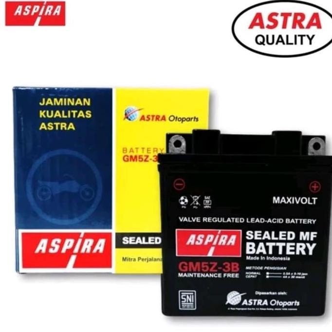 Aki Motor Suzuki Shogun 110 Smash Aspira Gs Astra Gm5Z-3B Mf Original