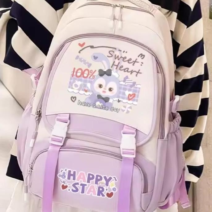 

Miliki Tas Ransel Sekolah Anak Sd Perempuan Sweet Heart Happy Star Terbaru Satu Paket 6In1 Cod