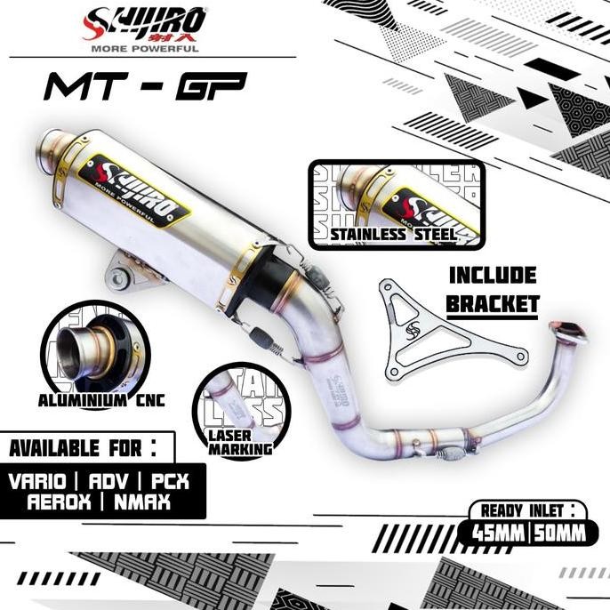 Kenalpot Shijiro Tipe MT Series Vario 150 Aerox Adv 150 Shijiro Racing