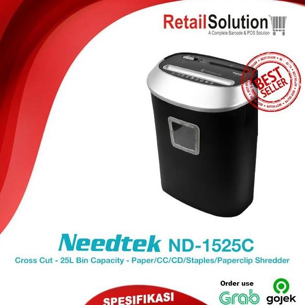 TERLARIS  Paper Shredder Penghancur Kertas - Needtek ND-1525C / ND1525C / ND1525