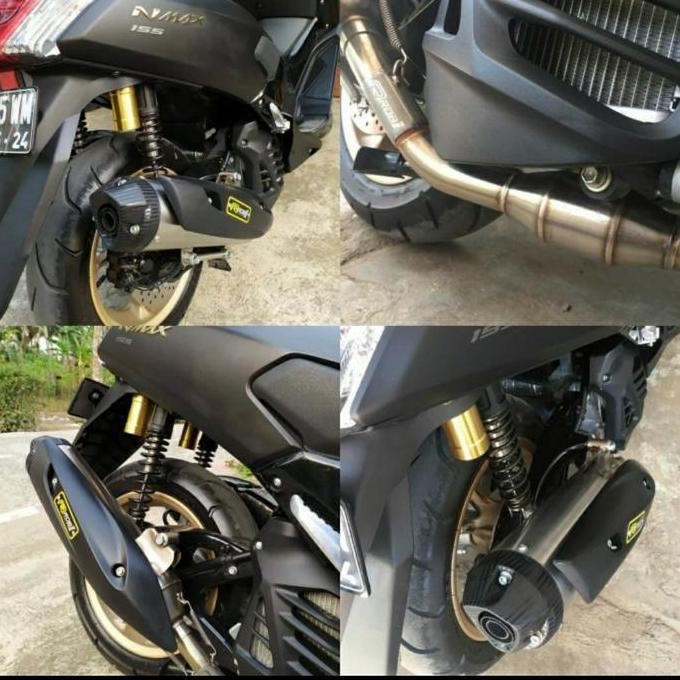 KNALPOT ROB1 NEW NMAX 2020 STANDARD CAP V STAINLESS MEGABOMB NMAX NEW