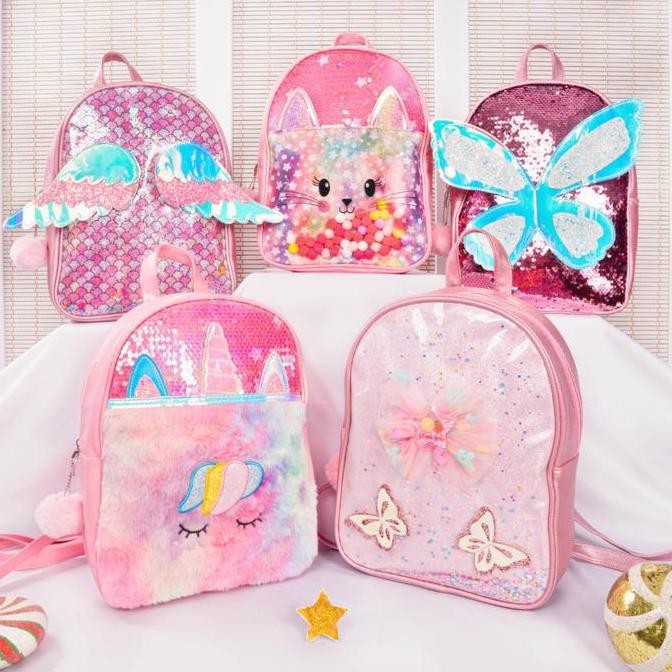 

Miliki Asterogrosir Tas Sekolah Ransel Anak Sd Tk Remaja Perempuan Fashion Pita Glitter Hologram Premium