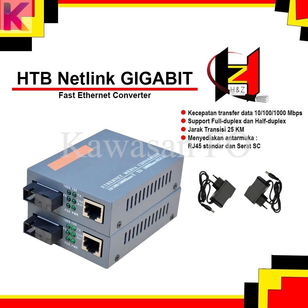Ms Htb Gigabyte 100/1000 Netlink Htb Gs03 Htb-Gs03 Gigabit Single Mode Media Converter