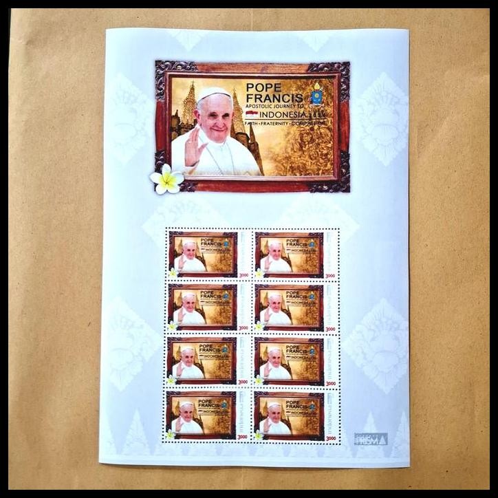 

HOT DEAL PRANGKO INDONESIA. PRANGKO PRISMA DALAM BINGKAI POPE PRANCIS APOSTOLIC JOURNEY TO INDONESIA 3-6 SEPTEMBER 2024. FAITH FRATENITY COMPASSION. MINISHEET BERISI 8 PRANGKO, NOMINAL RP 3.000,- !!!!!