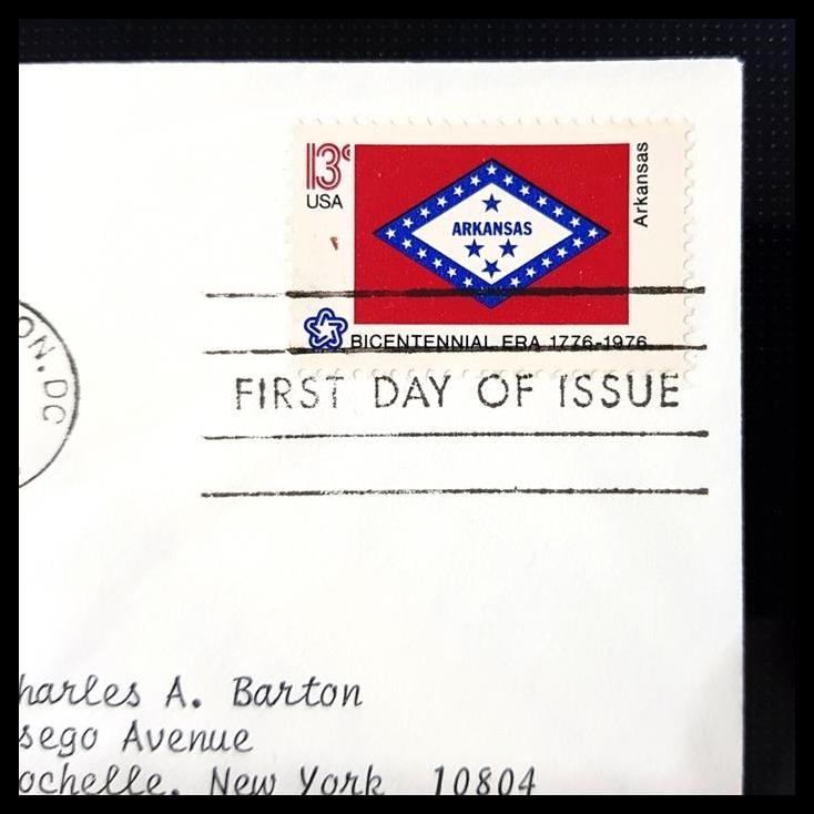 

TERBARU PERANGKO BENDERA. STATE FLAGS OF AMERICA ~ ARKANSAS . FDC AMERIKA !!!