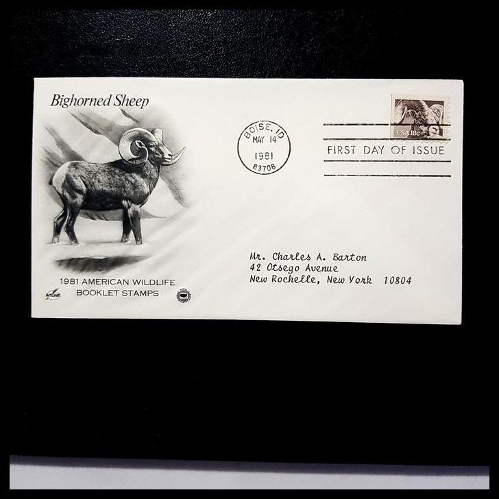 

TERMURAH PRANGKO AMERIKA. FDC AMERICAN WILDLIFE. BIGHORNED SHEEP !!!!