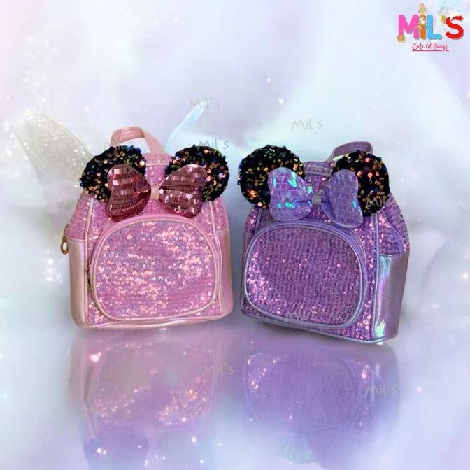 

Terjangkau Tas Minnie Ears ( Cute Mil'S ) Sequins Backpack Fashion Anak Mickey Pakaian