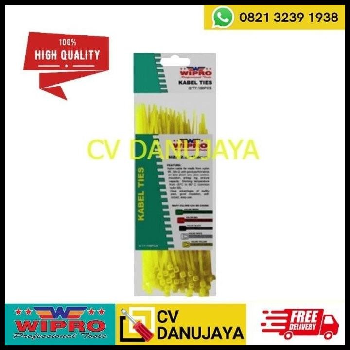 

GRATIS ONGKIR WIPRO KABEL TIES CABLE TIE 2.5 X 100MM (10CM) WARNA NEON YELLOW !!!!!!