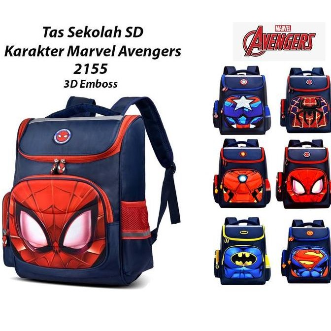 

Diskon Tas Sekolah Sd-Smp Import Ransel Anak Laki Karakter Superhero Tas Anak 3D Timbul Trendy #2155 Fashion