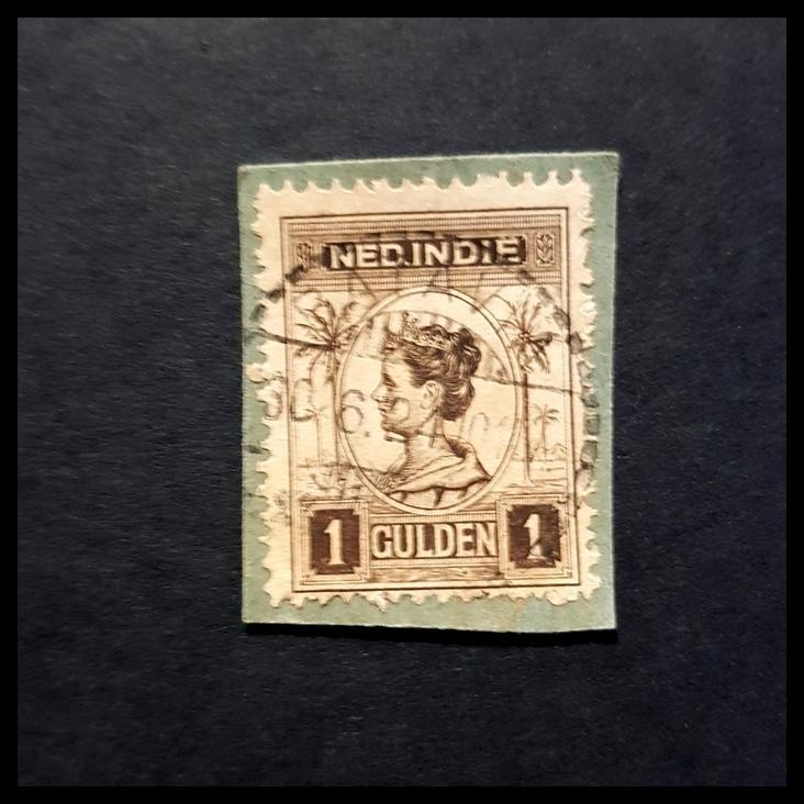 

HOT DEAL PRANGKO INDONESIA - NED INDIE WILHELMINA 1 GULDEN CAP POS, BATAVIA !!!!!