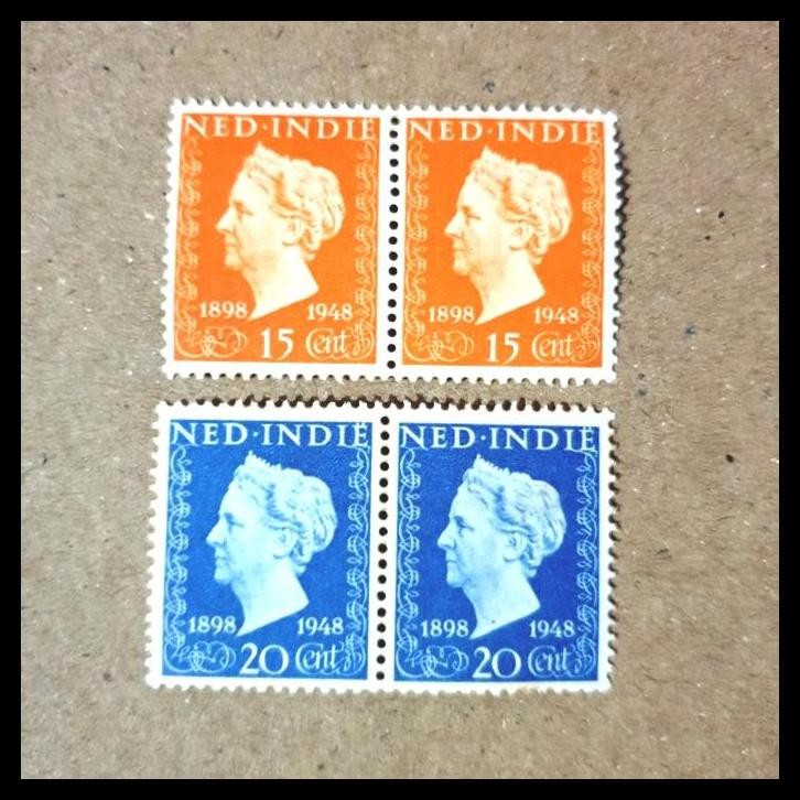 

TERBARU PRANGKO NED INDIE. N-56. 1948. RATU WILHELMINA 15 CENT & 20 CENT. MERUPAKAN SET LENGKAP (2V). PAIR !!!!!!