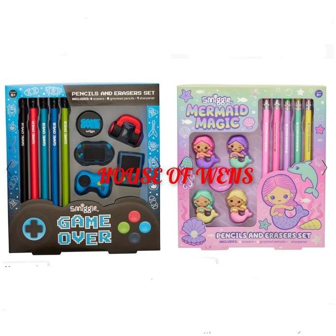 

NEW SMGLE PENCILS AND ERASER SET ORINAL