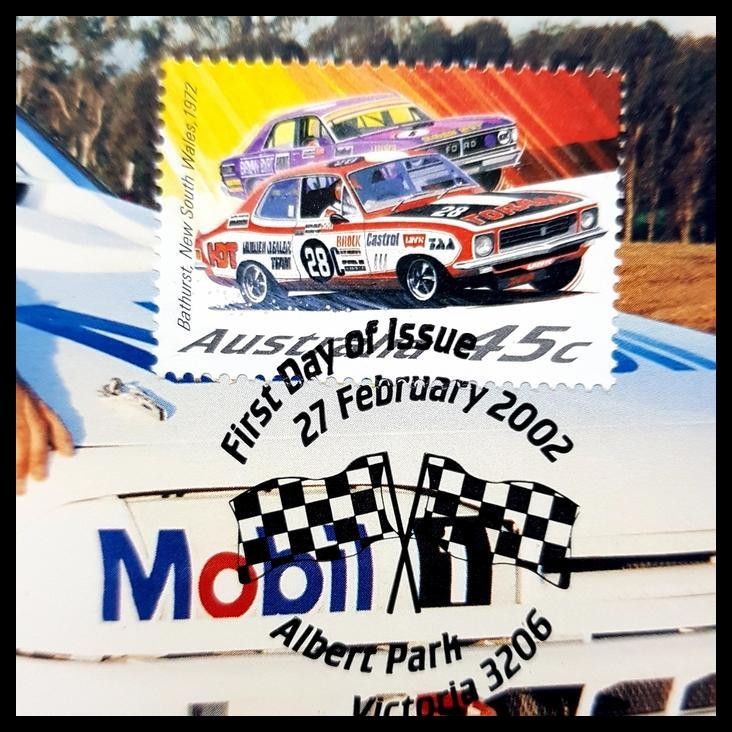 

DISKON PRANGKO AUSTRALIA POSTCARD. BALAP MOBIL ~ HOLDEN COMMODORE VL, 1987 !!!!