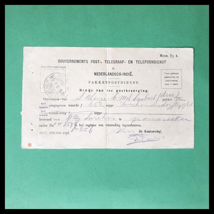 

DISKON NED INDIE PAKKETPOSTDIENST. CAP POS SOEMENEP 17.5.18 (1918). LANGKA !!!!!!