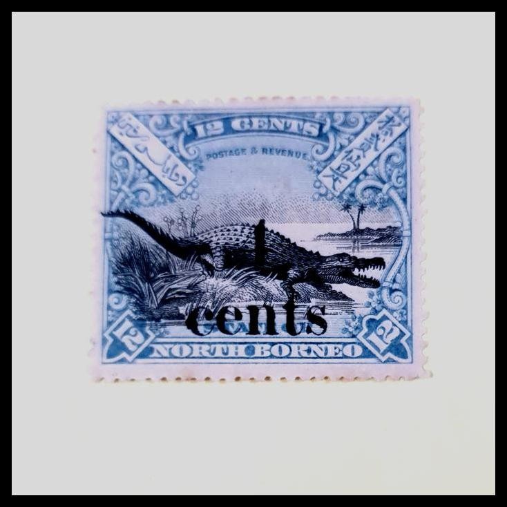 

HOT DEAL PRANGKO THE STATE NORTH BORNEO 1904-1905. 4 CENTS ON 12 CENTS. $95.00 !