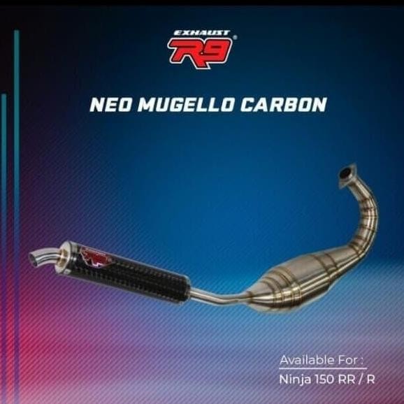 knalpot R9 ninja 150 R RR knalpot R9 Neo Mugello carbon ninja 150