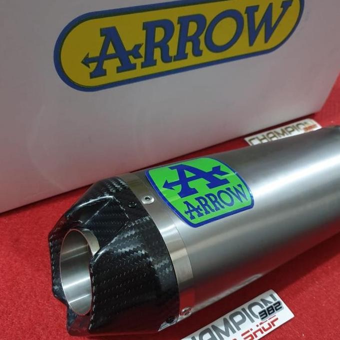 Silencer Knalpot Arrow Exhaust Works Titanium Inlet 54mm ORI Italy