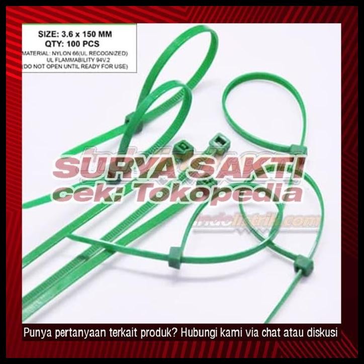 

TERBARU KABEL TIES TSS (3.6 X 150MM) HIJAU !