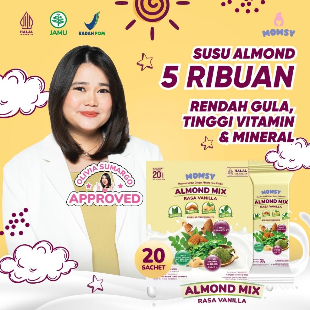 

Cri Minuman Almond Rasa Vanila 20 Sachet Bpom Halal Natural Almond Kedelai Katuk Kelor