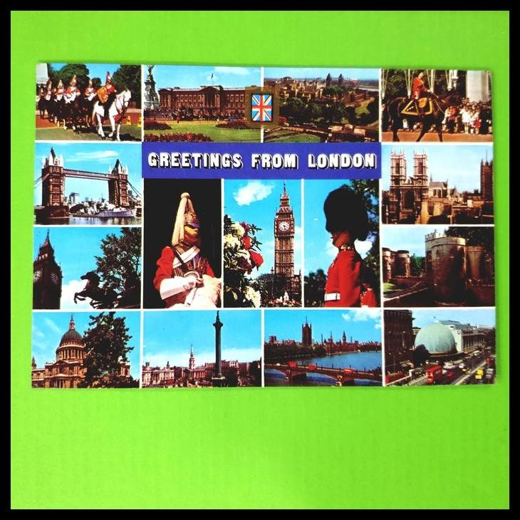 

BEST DEAL PRANGKO INGGRIS. QUEEN ELIZABETH II. KARTUPOS GREETINGS FROM LONDON !!!!