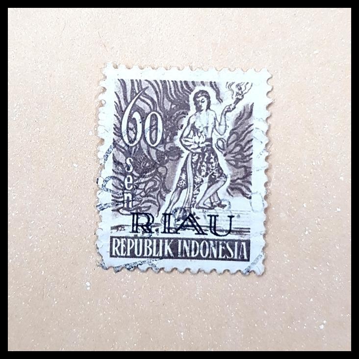 

BEST DEAL PRANGKO INDONESIA 1954. C.T. RIAU 60 SEN. USED. KAT. 40K !!!!!!